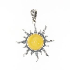 Butterscotch Color Amber “Sun” Pendant