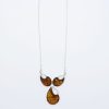 Cognac color Baltic Amber Sterling Silver Necklace