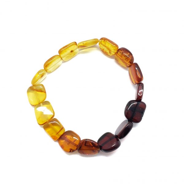 Multi Color Amber "Rainbow" Stretch Bracelet