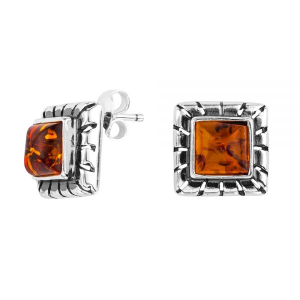 Baltic Amber Sterling Silver Earrings. Amber Jewelry