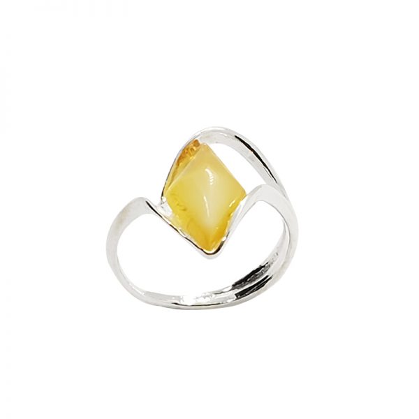 Butterscotch Amber Sterling Silver Ring