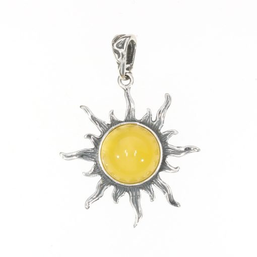 Butterscotch Color Amber “Sun” Pendant